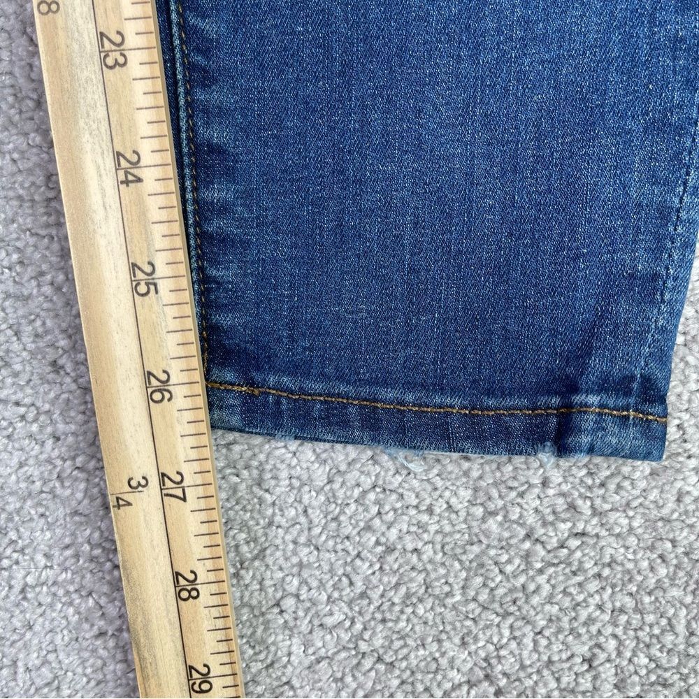 J. Crew Toothpick Jeans Women's 24 Blue  Skinny Low Rise Dark Denim Distressed - Picture 10 of 12